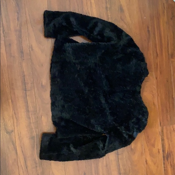 Black Faux Fur Jacket - Picture 2 of 3